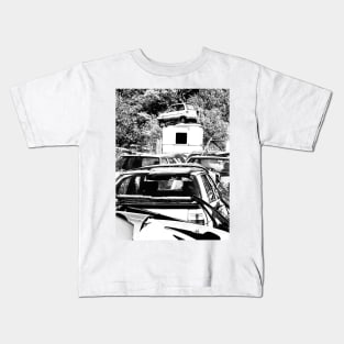 French Cars In a Scrap Yard Kids T-Shirt